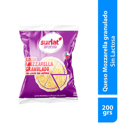Queso Mozzarella Surlat Sin Lactosa Granulada 200 g