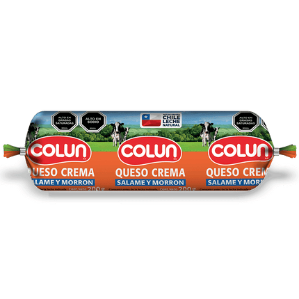 Queso Crema Colun Salame y Morrón 200 g