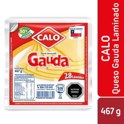 Queso Gauda Calo Envasado Laminado 467 g