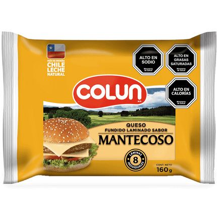 Queso Mantecoso Colun Envasado Laminado 160g