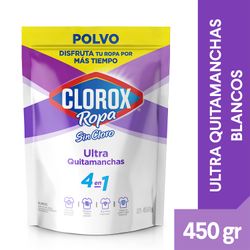 Quitamanchas Polvo Clorox Ropa Blanca 450 g