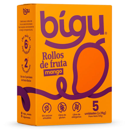 Rollos de Fruta Bigu Mango 125 g 5 un.