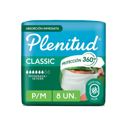 Ropa Interior Desechable Plenitud Classic Talla P/M  8 un.