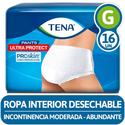 Ropa Interior Desechable Tena Pants Ultra Protect G 16 un.