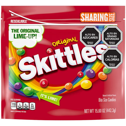 Caramelos Masticables Skittles Sabor Original 442 g