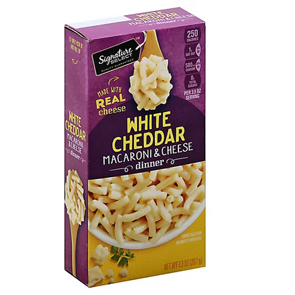 Macarrones con Queso Cheddar Blanco Signature Select 207 g | Apishop