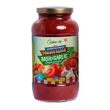 Salsa de Tomate Cuisine & Co American Dream con Albahaca y Ajo 680 g