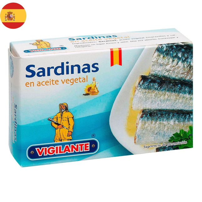 Sardinas en Aceite Vegetal Vigilante 88 g drenado