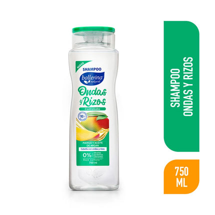 Shampoo Ballerina Ondas y Rizos Controlados Frasco 750 ml