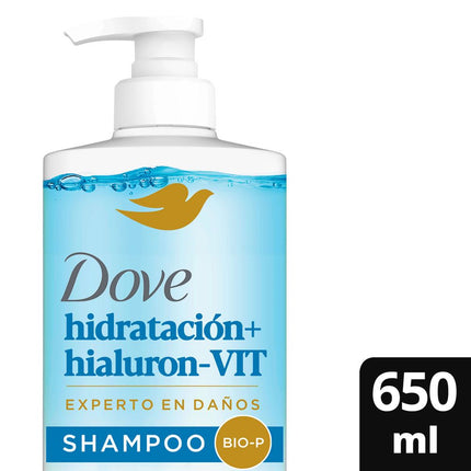 Shampoo Dove Hidratación + Ácido Hialurónico y Vitamina 650 ml