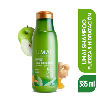 Shampoo Umai Fuerza e Hidratación Frasco 385 ml