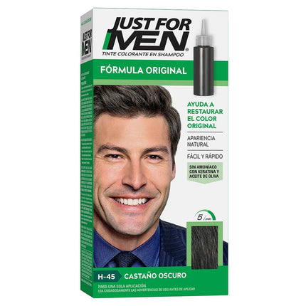 Shampoo Colorante Just For Men Castaño Oscuro 31 ml