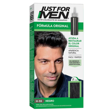 Shampoo Colorante Just For Men Negro 30 ml