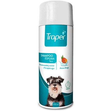Shampoo Perro Traper Espuma En Seco 170 ml