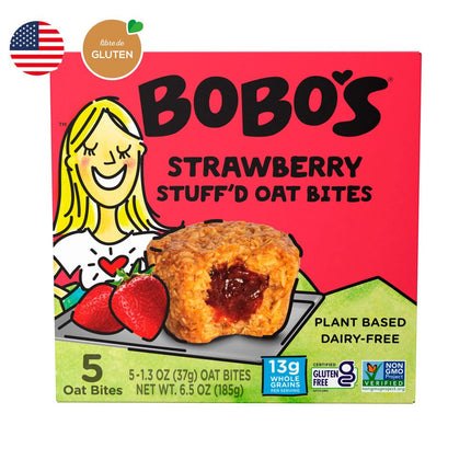 Snack de Avena Relleno Frutilla Bobos 185 g