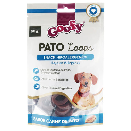 Snack Perro Goofy Pato Loops Hipoalergénico 60 g