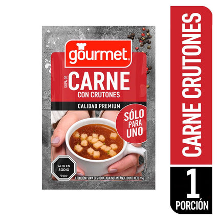 Sopa Individual Gourmet Carne con Crutones 15 g