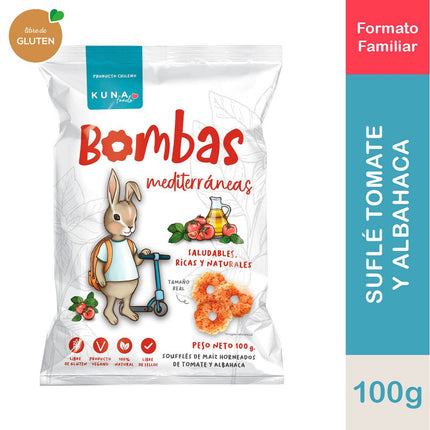 Suflé Kuna Foods Bombas Tomate Albahaca 100 g