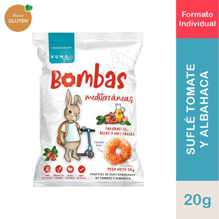 Suflé Kuna Foods Bombas Tomate Albahaca 20 g