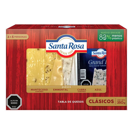 Tabla de Queso Clásicos Santa Rosa Envasado Trozo 350 g