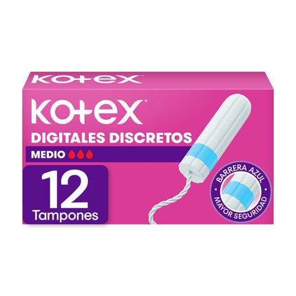 Tampones Digitales Kotex Medio 12 un.