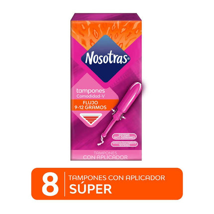Tampones Súper Nosotras con Aplicador 8 un.
