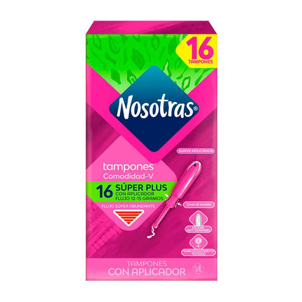 Tampones Súper Nosotras Plus con Aplicador 16 un.