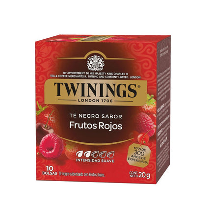 Té Negro Twinings Cuatro Frutos Rojos 10 un.