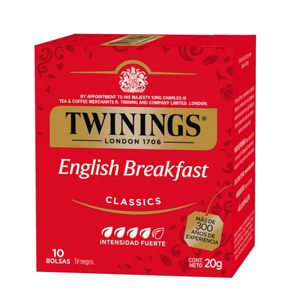 Té Negro Twinings English Breakfast 10 un.