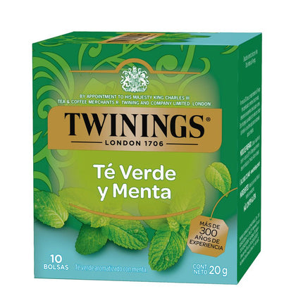 Té Verde y Menta Twinings 20 g 10 un.