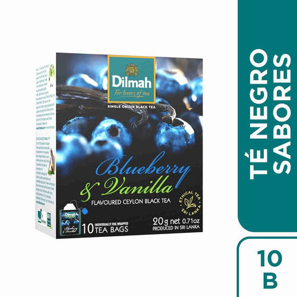 Té Negro Ceylon Dilmah Arándano Vainilla 10 un.