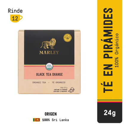 Té Negro Orgánico Marley Coffee Black Orange 12 un.