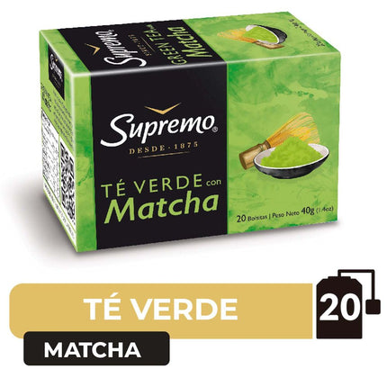 Té Supremo Verde Matcha 20 un.