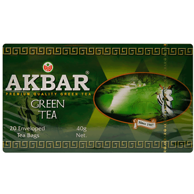 Té Verde Akbar Caja 40 g 20 un.