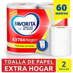 Toalla de Papel Favorita Extra Hogar 60 m 2 un.
