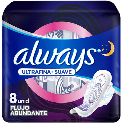 Toallas Higiénicas Always Nocturna Ultrafina 8 un.