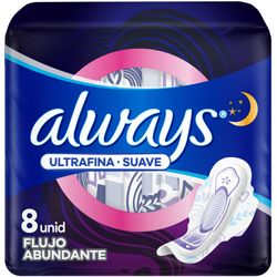 Toallas Higiénicas Always Nocturna Ultrafina 8 un.