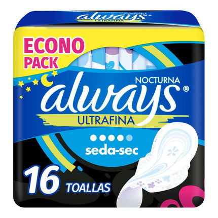 Toallas Higiénicas Always Seca Noche 16 un.