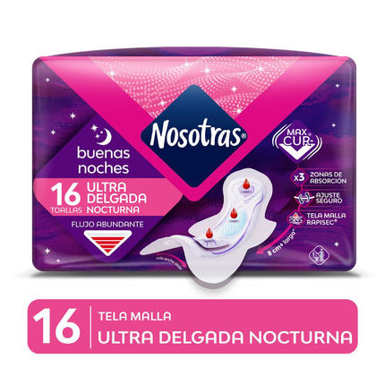 Toallas Higiénicas Nosotras Buenas Noches Ultrainvisibles 16 un.
