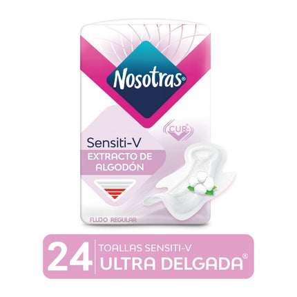 Toallas Higiénicas Nosotras Sensitiv Ultrainvisibles 24 un.