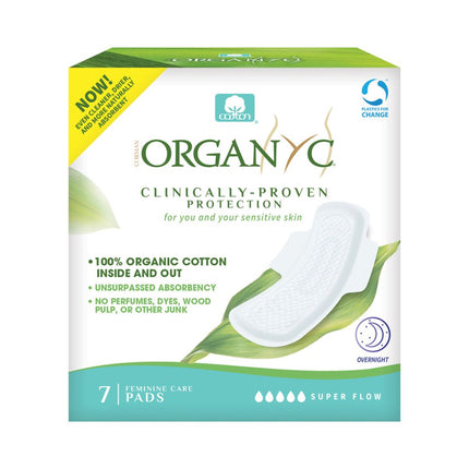 Toallas Higiénicas Organyc Nocturnas 7 un.