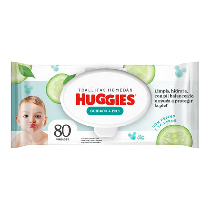 Toallas Húmedas Huggies Cuidado 4 en 1 - 80 un.