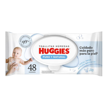 Toallas Húmedas Huggies Puro y Natural 48 un.