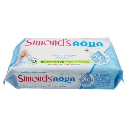 Toallas Húmedas Simonds Aqua 60 un.