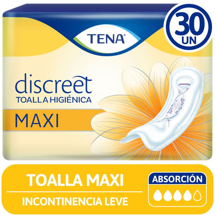 Toallas Incontinencia Tena Discreet Maxi 30 un.