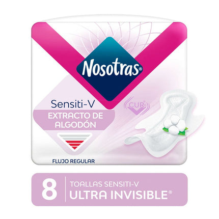 Toallas Higiénicas Nosotras Sensitiv Ultrainvisibles 8 un.