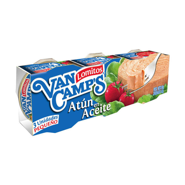 Pack 3 un. Atún Lomitos en Aceite 52 g drenado, 80 g neto