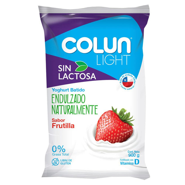 Yogurt Colun Light Sin Lactosa Frutilla 900 g