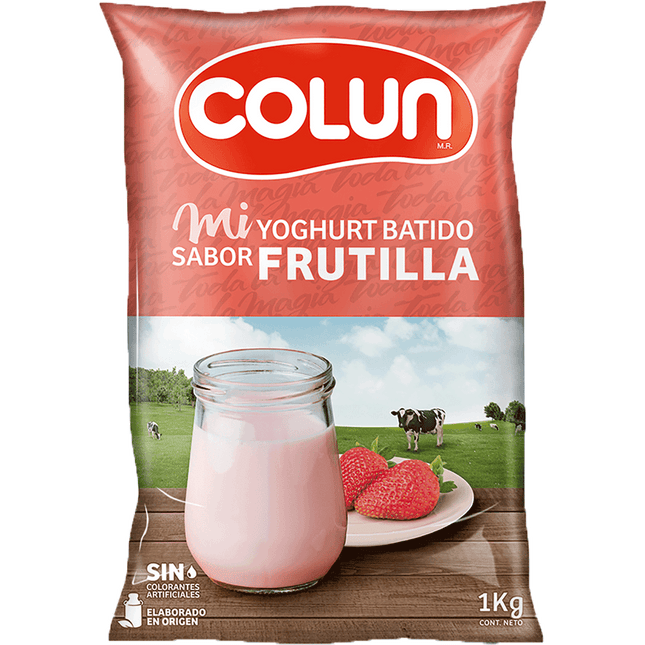 Yogurt Batido Colun Frutilla Bolsa 1 kg