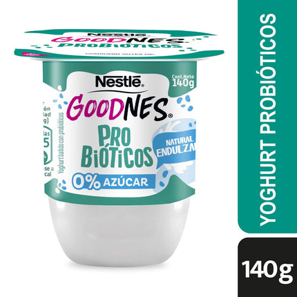 Yogurt Nestlé Goodnes Probióticos Natural Endulzado 140 g